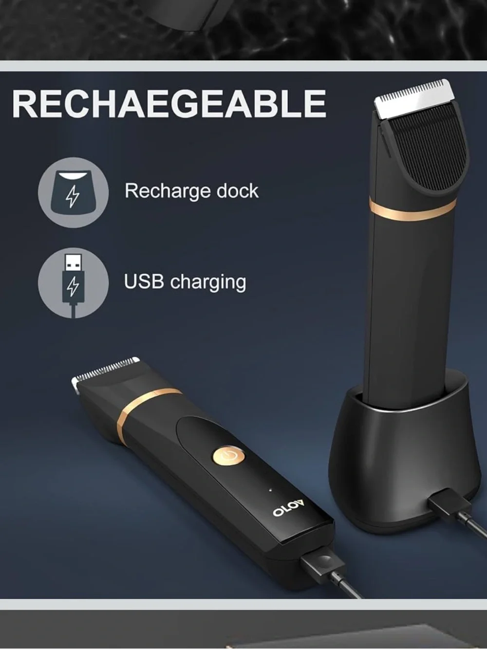 OLOV Electric Body Hair Trimmer - Groin Trimmer for Men - Bikini Trimmer Women -